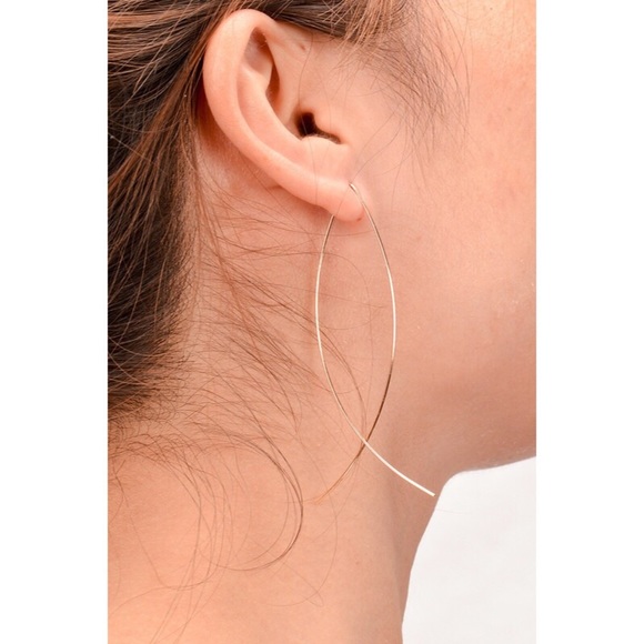 🆕Minimalist Fish Shape Hoop Earrings - Picture 2 of 3